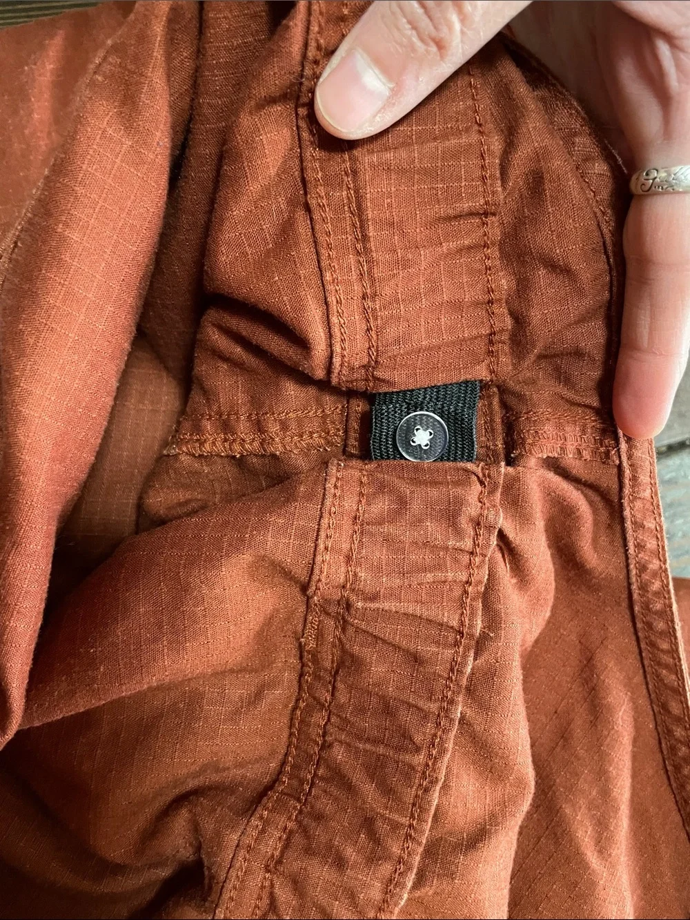 Duluth Trading Co Rust colored hemp blend overalls - Picture 7 of 7